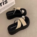 Fongt Cover Thick-Bottomed Slippers Women's Summer Wear 2025 New Height 100 With Skirt Ladies Sandals Tide