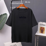 Lttter Printed Cotton T Shirts Women Summer Harajuku Basic Loose Tees for Girl Simple Oversized Female Tops