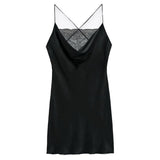 V-Neck Sleeveless Backless Sexy Mini Dresses 1028-0-Outfit