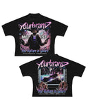 Pattern Retro Style Original Gothic Hip Hop Animation Printing Oversized T-Shirt Loose Casual Short Sleeves For Men And Women-Outfit