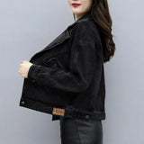 Fongt 2024 New Korean Version Of Temperament Denim Coat Female Student Fashion Versatile Korean Version Ins Tide Web Red Trend-Outfit