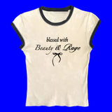 Beauty and Rage Text Graphic Top-Outfit