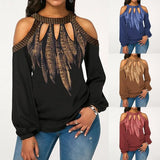 Women Cold Shoulder Long Sleeve