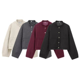 Fongt Women's Explosion Bags With Short Pilot Jacket Jacket