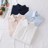 New Slim Office Blouse Women Tops Long Sleeve Cotton Casual Female Work Wear White Office