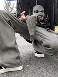 Men's Strap Detail Pocket Loose Cargo Pants-Outfit