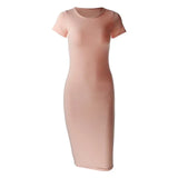O-Neck Short Sleeve Office Ladies