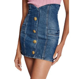 Fongt New Star Fashion Washing Denim Bag Hip High Waist Skirt Mini Skirt