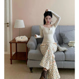 Dog Print Pants for Women Y2k E-Girl High Waist Drawstring Flare Spring New Straight Loose Wide Leg-Outfit