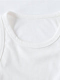 crop tank top with knitted cross