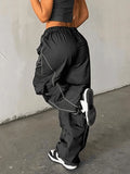 Contrast Piping Flap Pocket Cargo Pants-Outfit