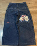 Men's Jeans Y2K Bag Vintage High-Quality Pattern Hip-Hop Street Leisure Men Harajuku Wide Legs-Outfit