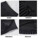 Fongt Yuanying's Same White Half-Dressed Woman's Summer New Hundred-Fold Skirt Sweet High-Waisted Thin A-Word Short Skirt