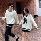 Women Fashion Patchwork Couple Casual Preppy Style Popular Ulzzang Design Simple Daily Chic Comfortable Basic
