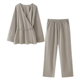 New Spring Style Kimono Coat 5427743 Trousers 5427431-Outfit