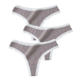 Pcs/Set Women Panties G-String Underwear Fashion Thong Sexy Cotton Panties Ladies G-string Soft Lingerie Solid Low Rise