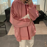 Hooded Sweatshirt Winter Jacket Women Korean Fashion Thick Clothes Harajuku Oversized Print Long Sleeve Chic Zip-Up