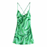 V-Neck Sleeveless Backless Sexy Mini Dresses 1028-0-Outfit