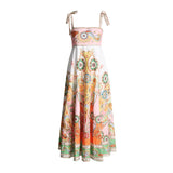 Fashion Casual Dress Women's 2025 Spring Women's New Beach Dress High-End Feeling With Long Sling