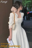 Two Piece Set Women Elegant Spring Autumn New Fashion Evening Party Vintage Clothes Office Lady Coat and Dress Sets
