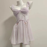 Fongt Sexy Pajamas Women Spring And Autumn Pure Lusty High-End Summer Small Breast Lace Sling Aja Syringe Set