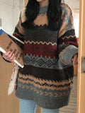 Vintage Jacquard Knit Sweater-Outfit