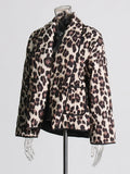 Fongt Woman 2025 Spring New Fashion Temperament Personality Street Clip Loose Leopard-Print