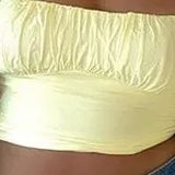 Yellow Blusas Women Vintage Long Puff Sleeve Sexy Low Out Pleat Crop Tops Autumn Solid Back Zipper Casual Blouse
