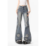 Fongt Mm Full Hip Waist Than Micro-Tight Jeans Female Vibe Star Babes Slimming Straight Tube Trousers
