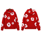 Printed Flower Wood Cotton Loose Sweater Y2K Hip Hop Street Pullover For Leisure-Outfit