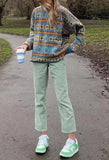 Vintage Floral Jumper Sweater-Outfit