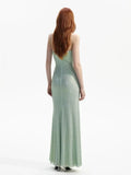 High-End Women's Clothing New Heavy Industry Hot Diamond Solid Color Sexy Thoracic Dress Dress Dress Dress