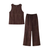 Fongt Women's Embroidered Arma Embroidery Pants Set