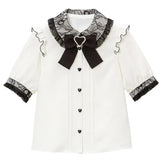 Women Shirts Lolita Y2K Cute Japanese Style Blouse Elegant Long Sleeve Sweet Tops Casual Office Ladies Aesthetic Shirt-Outfit