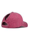 Distressed Wash Sequin Star Baseball Cap-Outfit