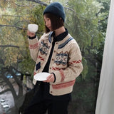 Knitted Design Buttoned Cardigan-Outfit