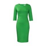 Fongt African Large-Size Women's Summer Short-Sleeved Collar Temperament Tongle Office Dress Pencil Skirt