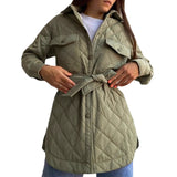Fongt Buckle Collar Loose Warm Lingge Cotton Suit New 2025 Autumn And Winter With Thick Cotton Clothes