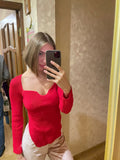 Fongt New Autumn And Winter Elastic Open Shoulder Base Knit-Outfit