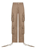 Vintage Multi Pocket Patched Cargo Jeans-Outfit