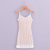 New Spring Stretch Lace Sexy Slim Dress With Buttocks And Bottom Suspenders-Outfit