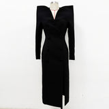 Fongt Fashion Personality Design Collar And Long Wind Coat Dress For Autumn And Winter 2025