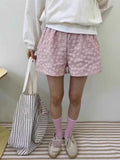 Floral High Waist Drawstring Shorts-Outfit