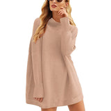 Fongt Only For Fashion Women's Top Jumper Turtleneck Loose Knit Sweater