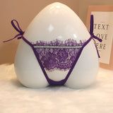 Fongt Eyelash Lace Thong Female Seduction Breathless Low-Rise Large-Size Shorts T-Pants