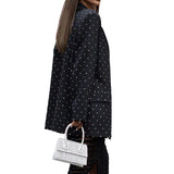 Fongt Spot 2024 Spring New Women's Fashion Temperament Polka Dot Lapel Long Sleeve Suit Jacket-Outfit