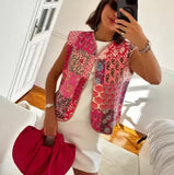 Fongt Explosion Street Printing Rope Cotton Vest Vest