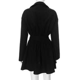 Black Embroidery Shirt Mini Dress-Outfit
