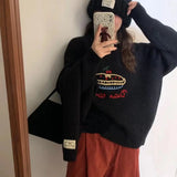Fruit Cake Jacquard Knit Pullover-Outfit