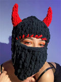 2023 Cute Women Girls Knitted Skullies Beanies Solid Winter Warm Loose Causal Cute Animals Ears Pattern Caps Hat Club-Outfit